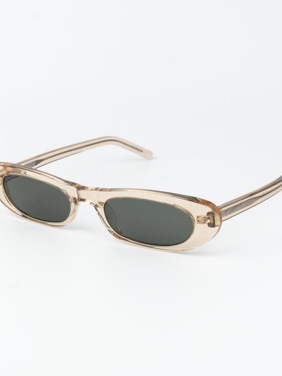 Saint Laurent Women Sunglasses Transparent Nude Grey Oval SL557 SHADE 004 main image 9